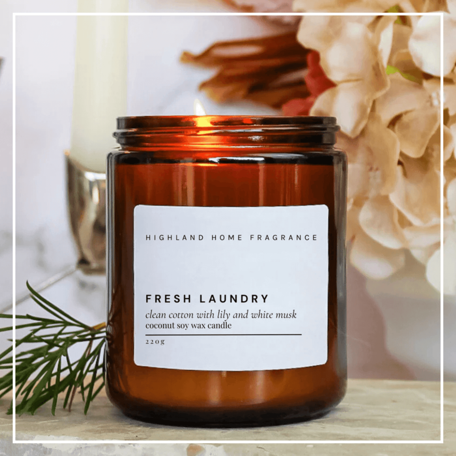 Highland Home Fragrance Fresh ad Clean Collection of Candles.